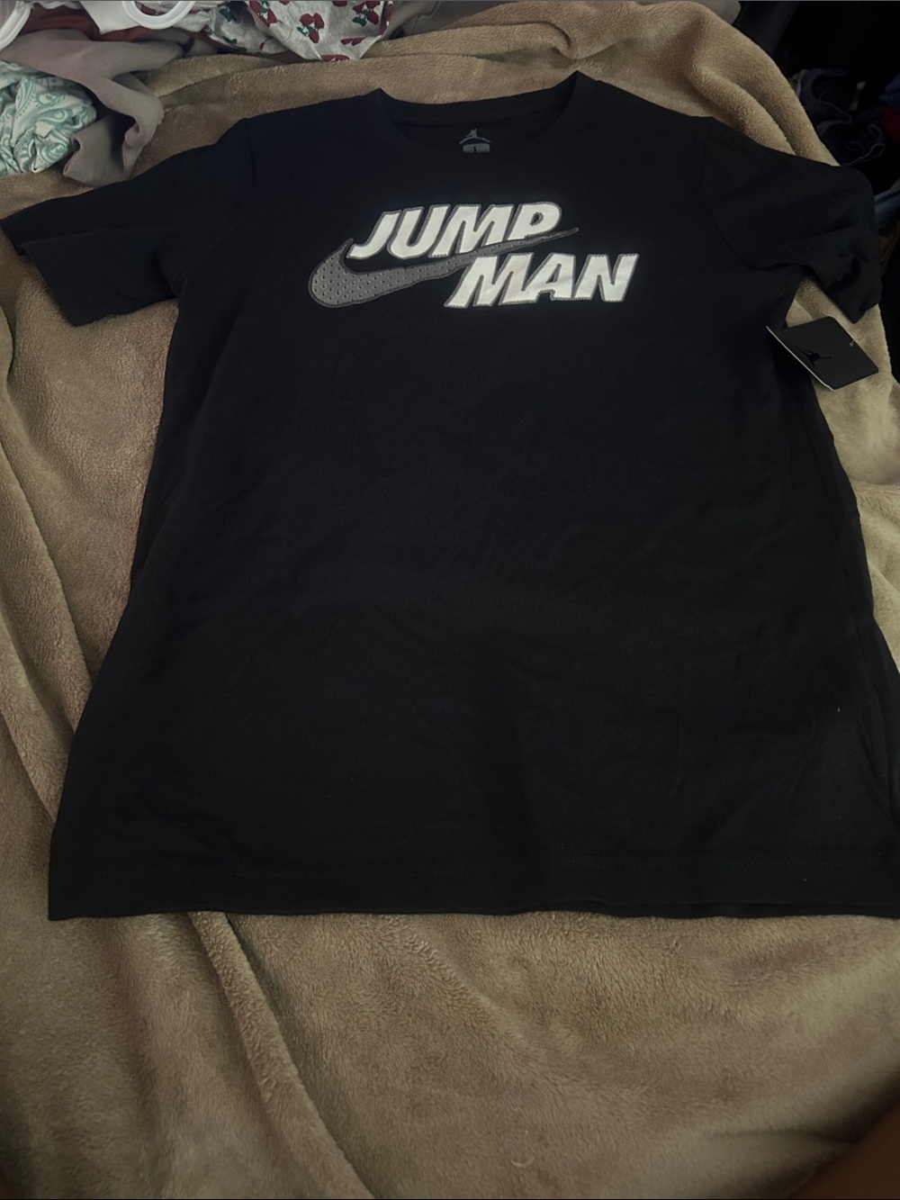 Nike Black 'Jumpmanv' Graphic Short Sleeve Tee